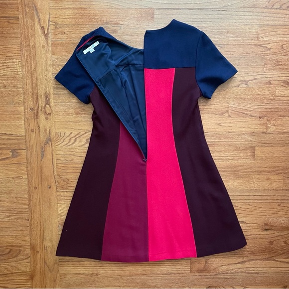 Boden Panel Patsy Colorblock Short Casual Wool Blend Dress size 10 - Picture 7 of 13